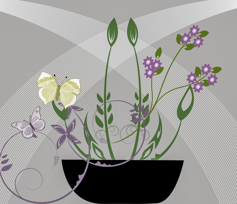 Vertical Plant Wall with Flowerpots